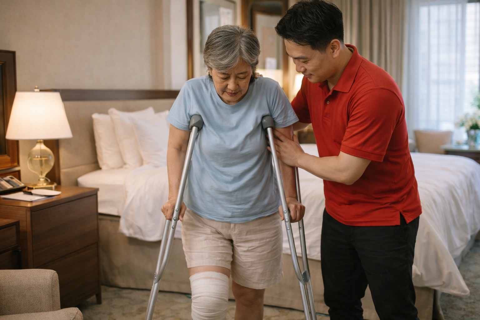 Home physiotherapy session