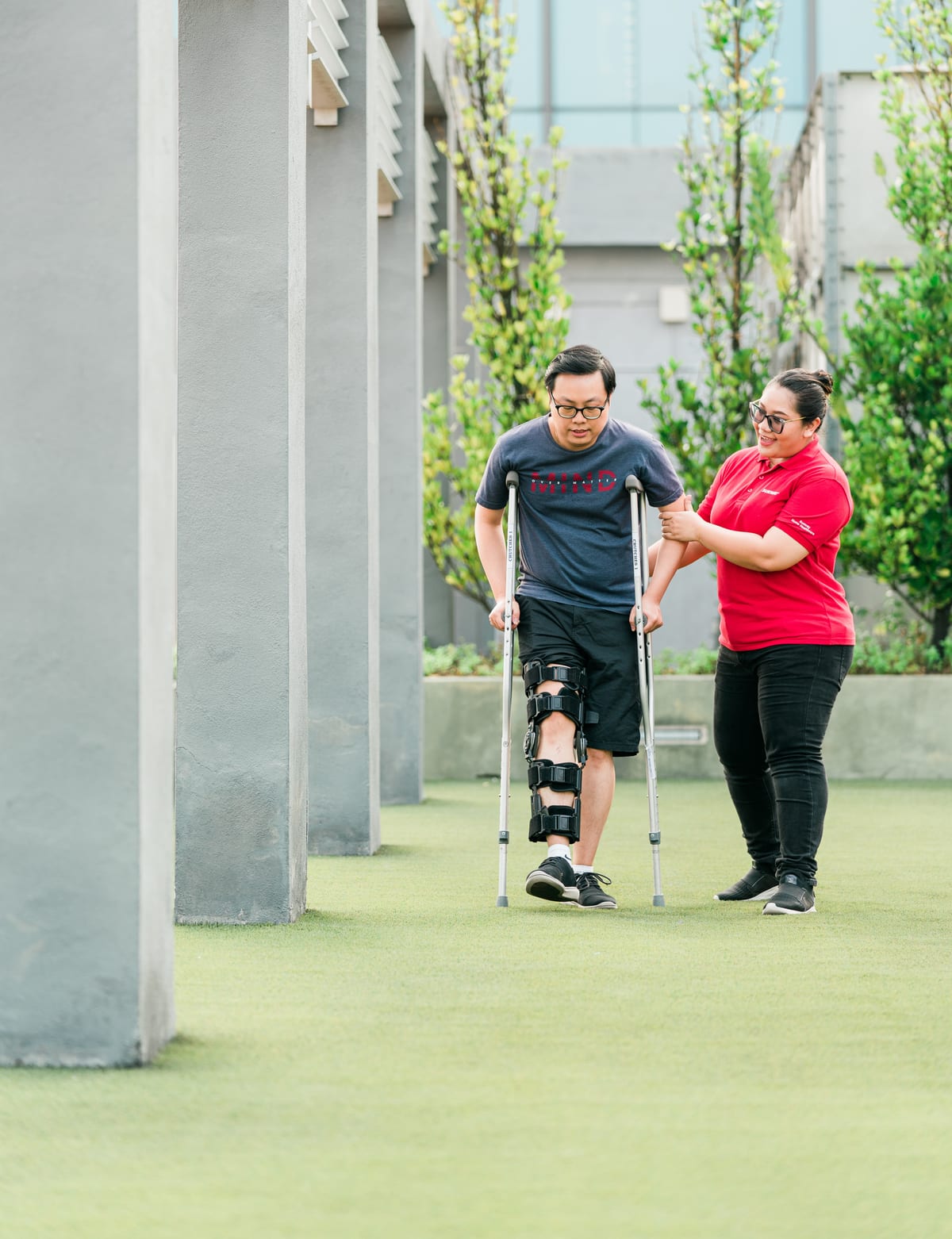 Physiotherapy rehabilitation session